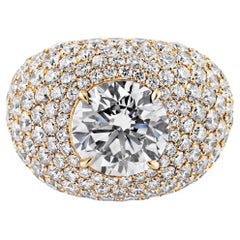 16 Carat Round Brilliant Diamond Chandelier Engagement Ring GIA Certified K VS2