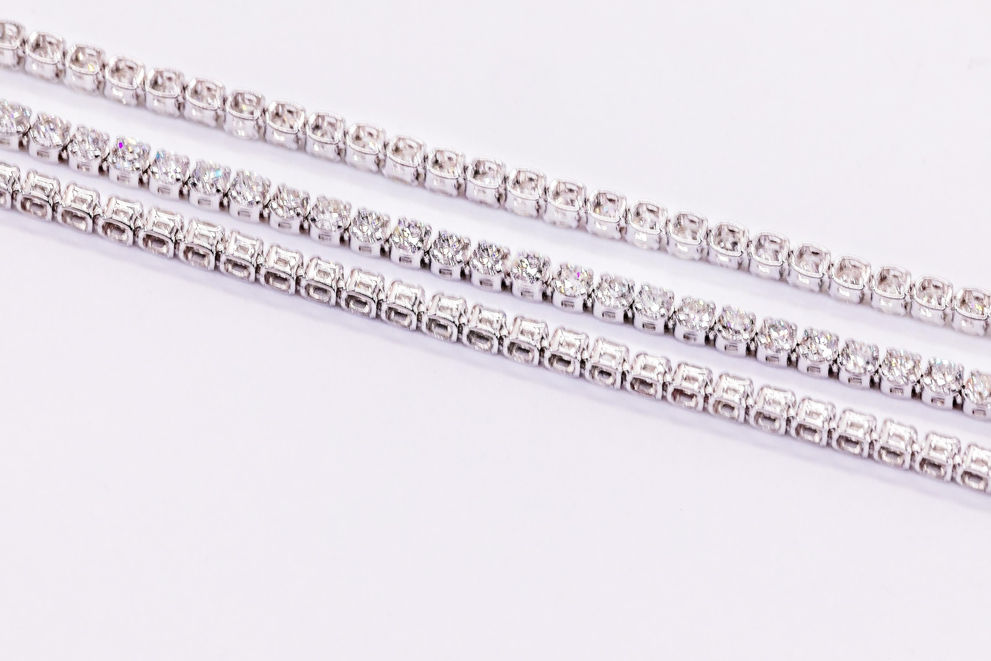 1,6 Karat TW Ultra Leichtes natürliches Diamant-Tennisarmband im Zustand „Neu“ im Angebot in Dubai, DU