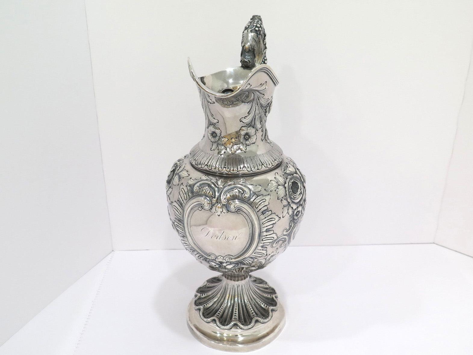 silver pitcher antique
