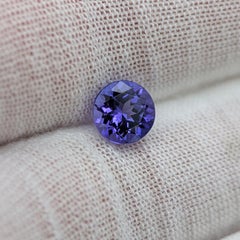 1.6 Ct AAA Vivid Blue Tanzanite Round 7mm Natural Gemstone – Brilliant Cut