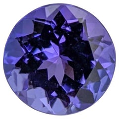 1.6 Ct AAA Vivid Blue Tanzanite Round 7mm Natural Gemstone – Brilliant Cut