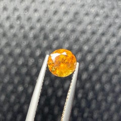 1.6 Ct Round Shape Yellow Sphene (Titanite) Gemstone with Sparkling Fire 7mm