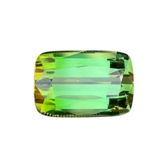 16 ct Yellowish Green Step Cushion Cut Tourmaline Gemstone for Pendant Jewellery