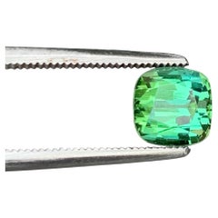 1.6 Cts Mint Green Cushion Cut Natural Tourmaline Gemstone for Jewellery 6mm