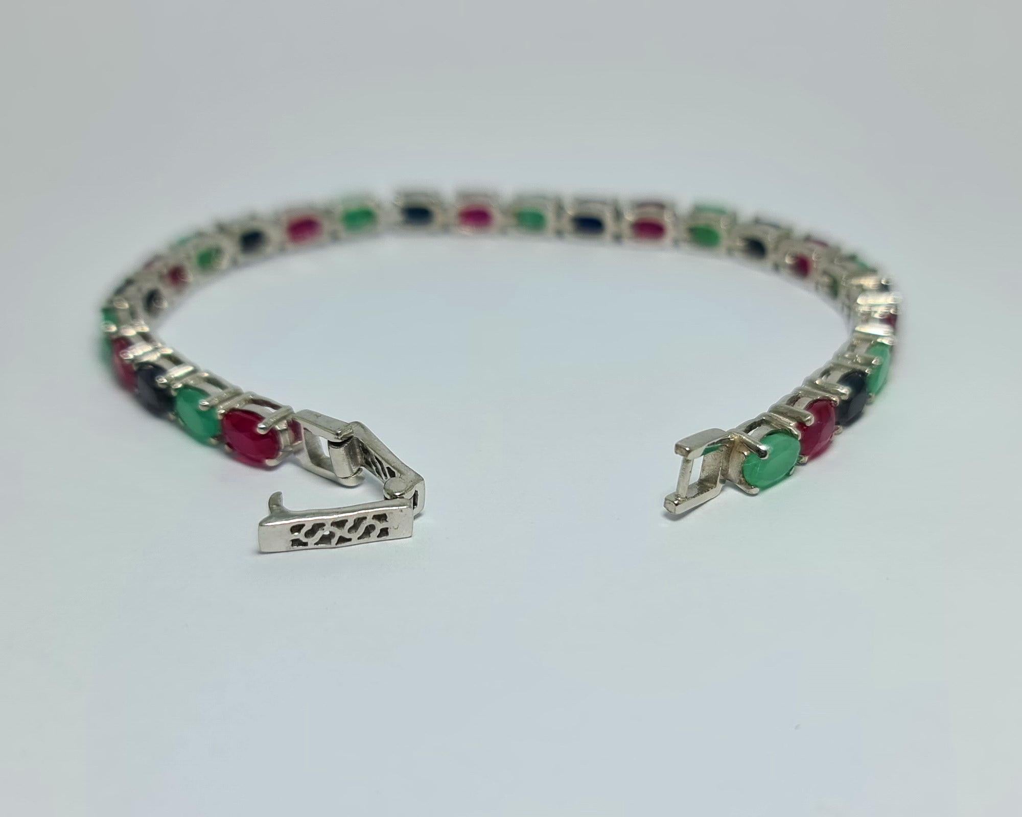 sapphire and emerald bracelet
