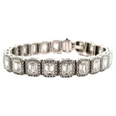 16 Cttw. Emerald Cut Diamond Tennis Bracelet E-F/VVs