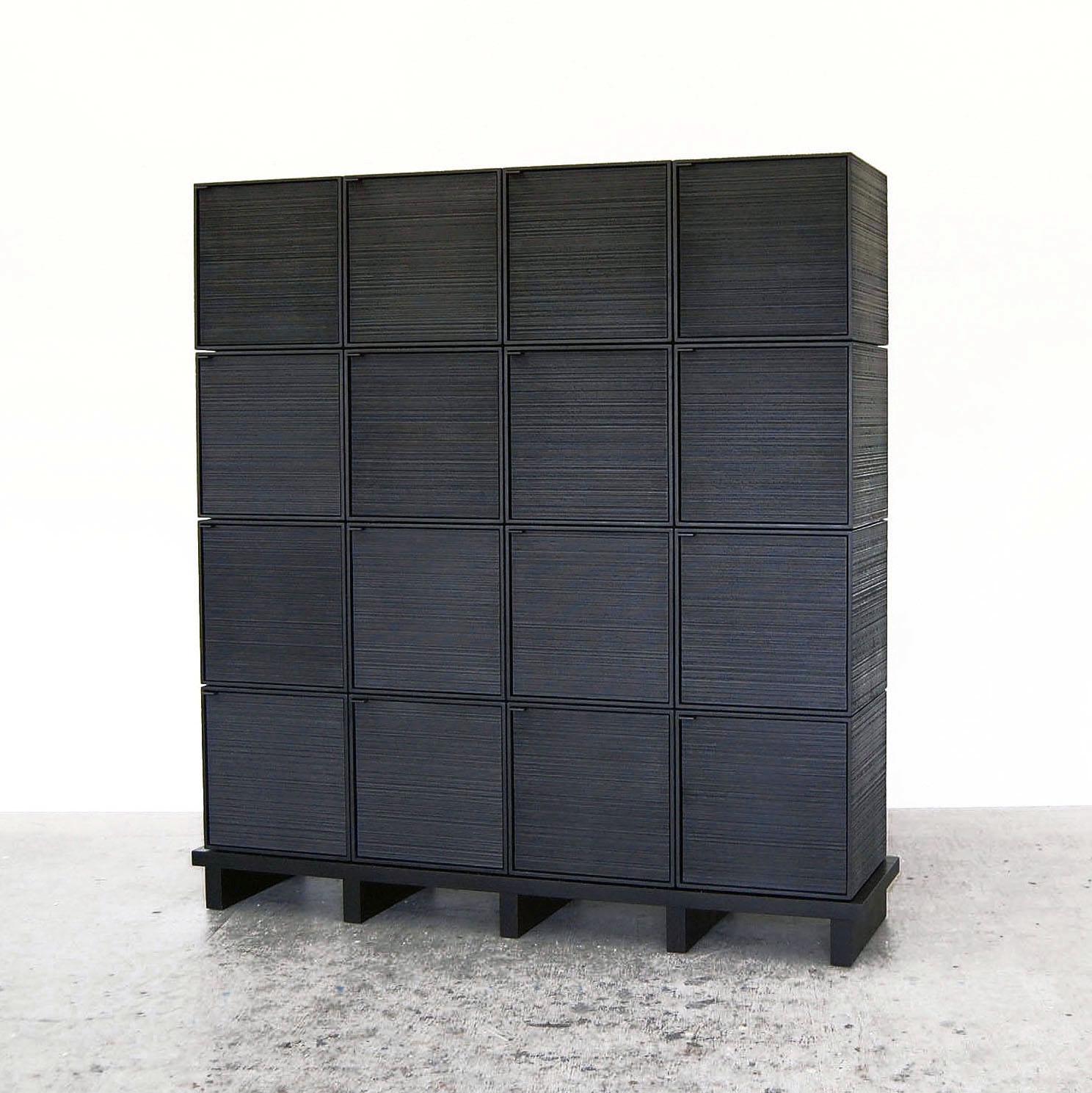 Post-Modern 16 Cubes Cabinet by John Eric Byers For Sale