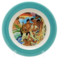 16" Eugene Savage "Festival of the Sea" Serving Platter, Lynn Krantz Dish Books