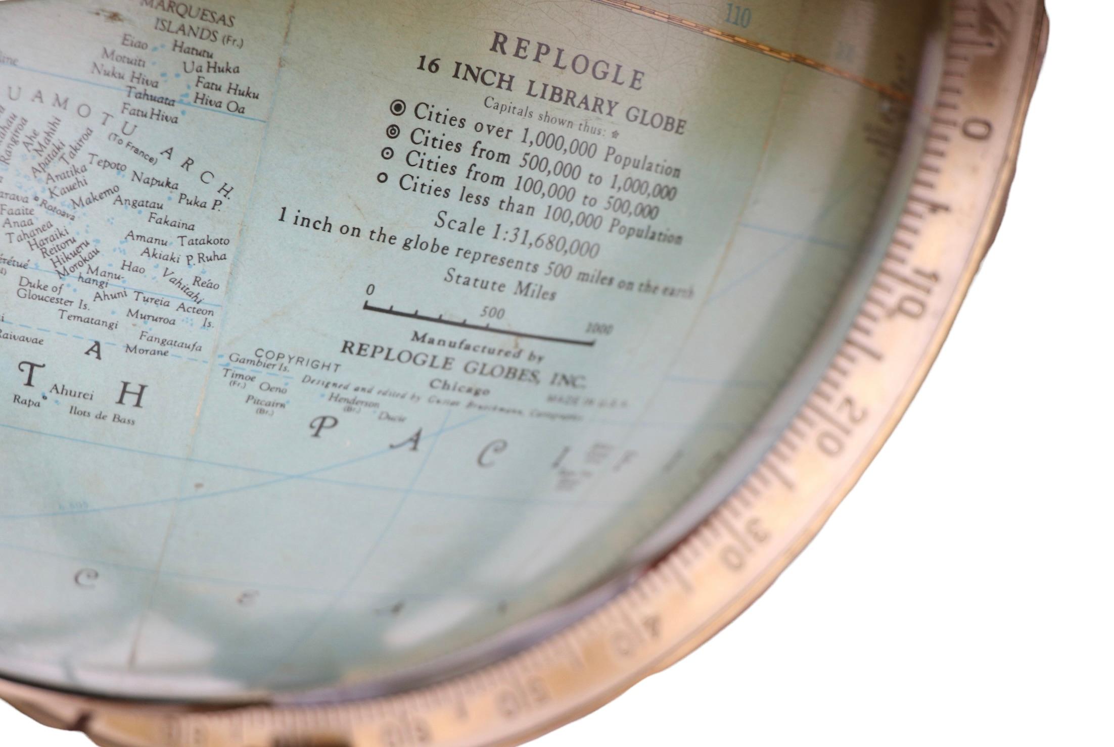 Standmodell „Light Up Globe“ von Replogle, ca. 1950/1960er Jahre im Angebot 5