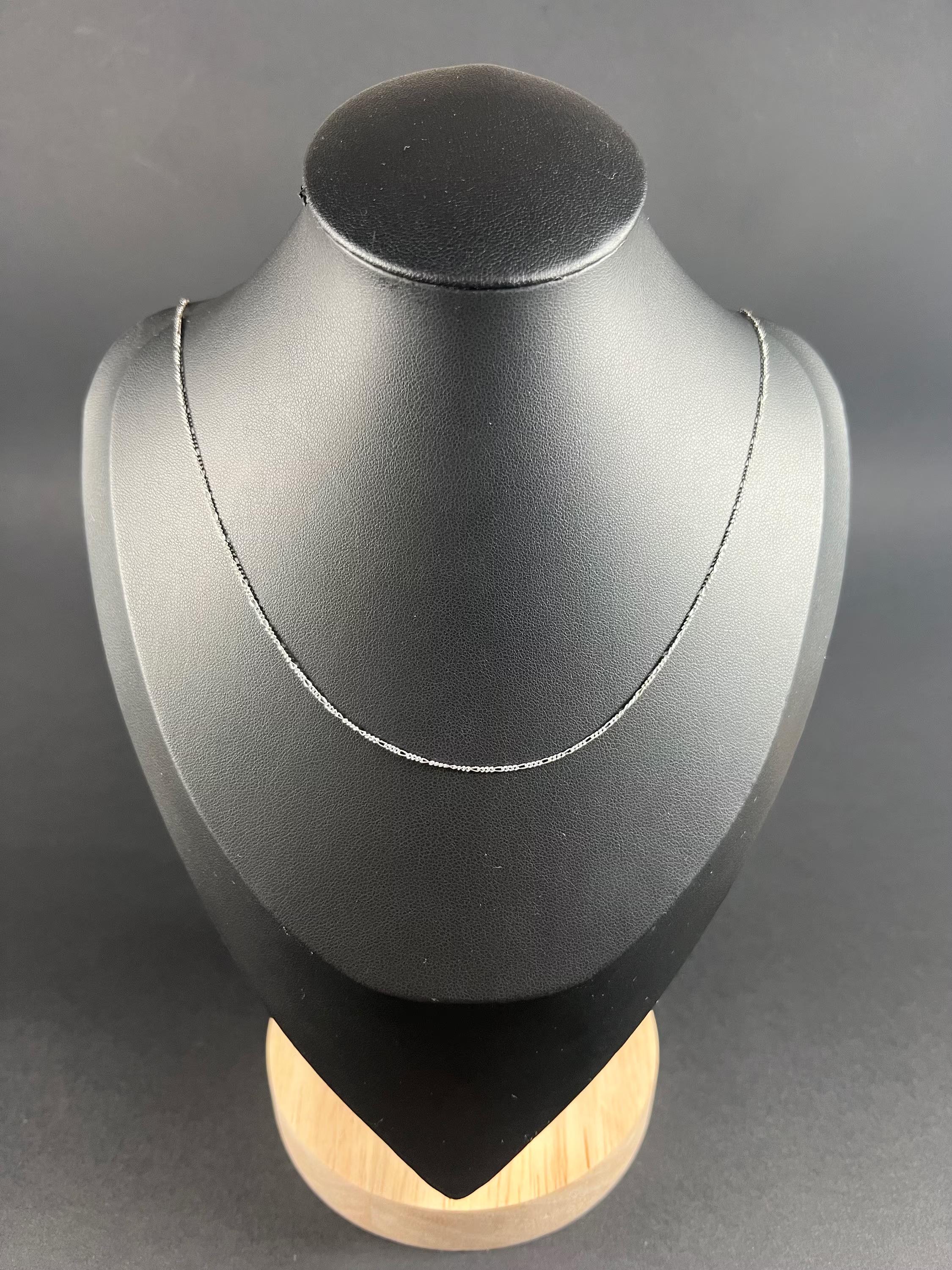 Femenino o masculino Cadena Figaro de Platino de 16 Pulgadas en venta