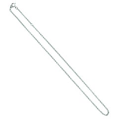 16" Italy 18K gold chain - White gold Necklace (18k gold/750 pure gold)1.28g