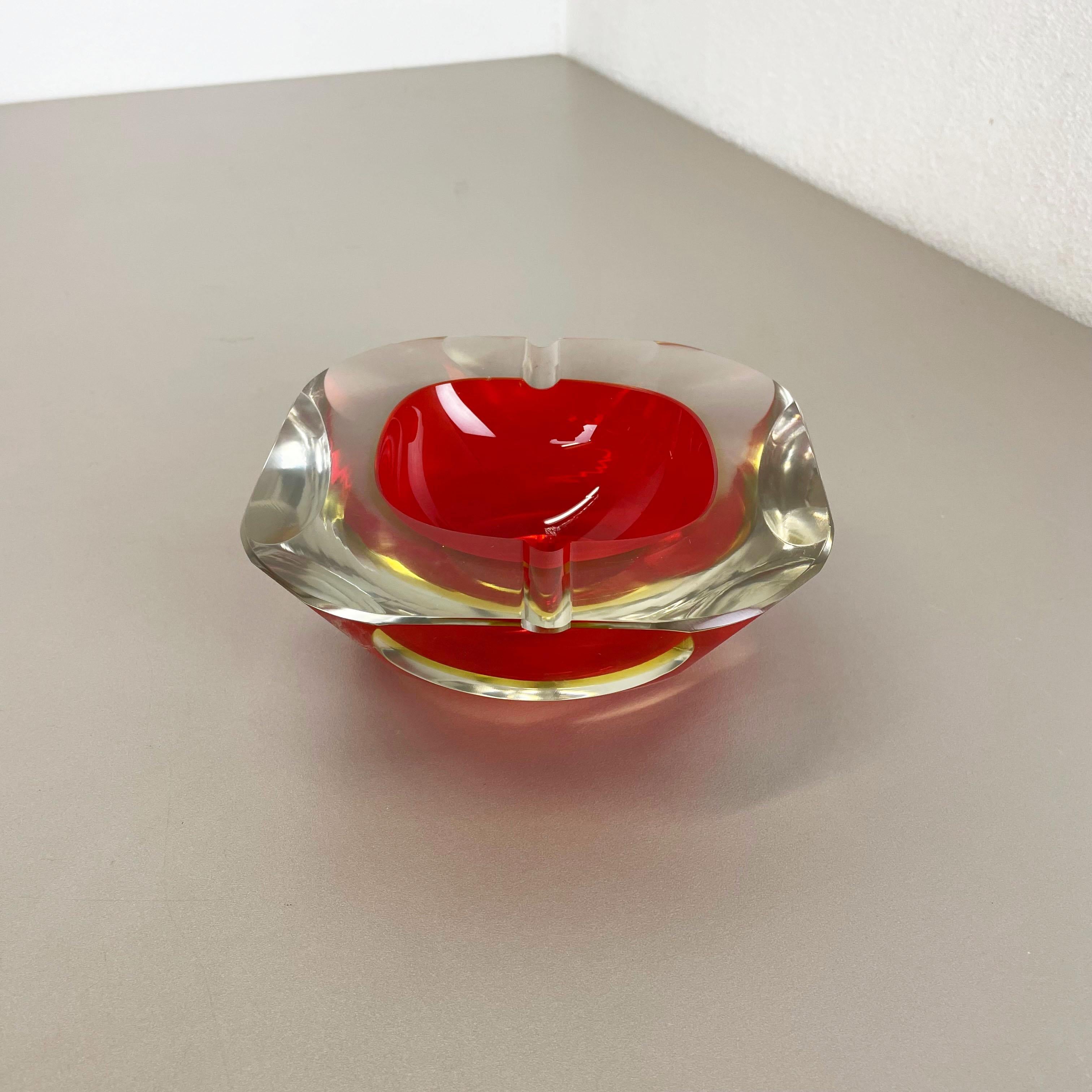 murano faceted ashtray
