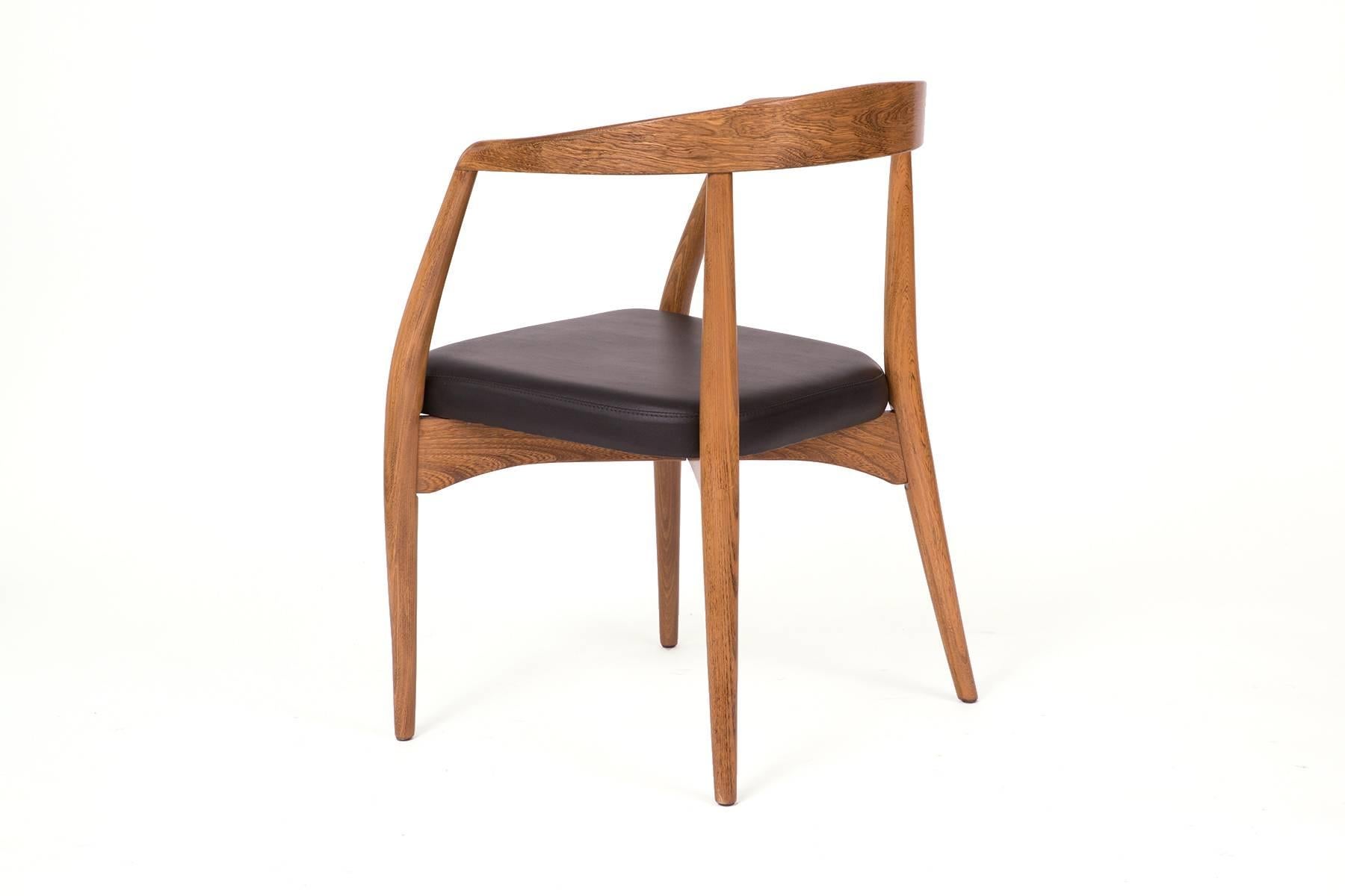 oak leather dining chairs