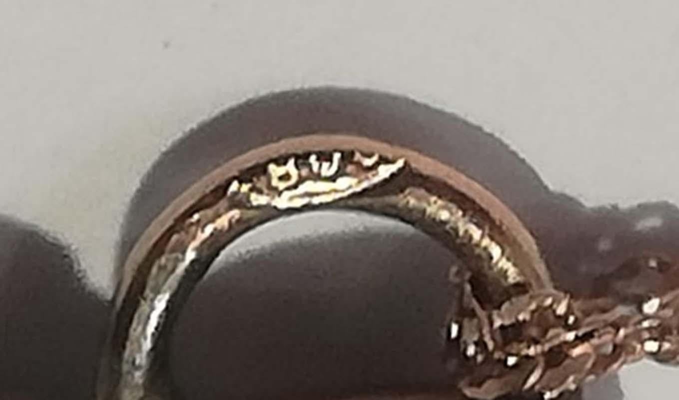 Perle grigie da 16 mm,  Collana con diamanti, oro rosa e argento. in vendita 1