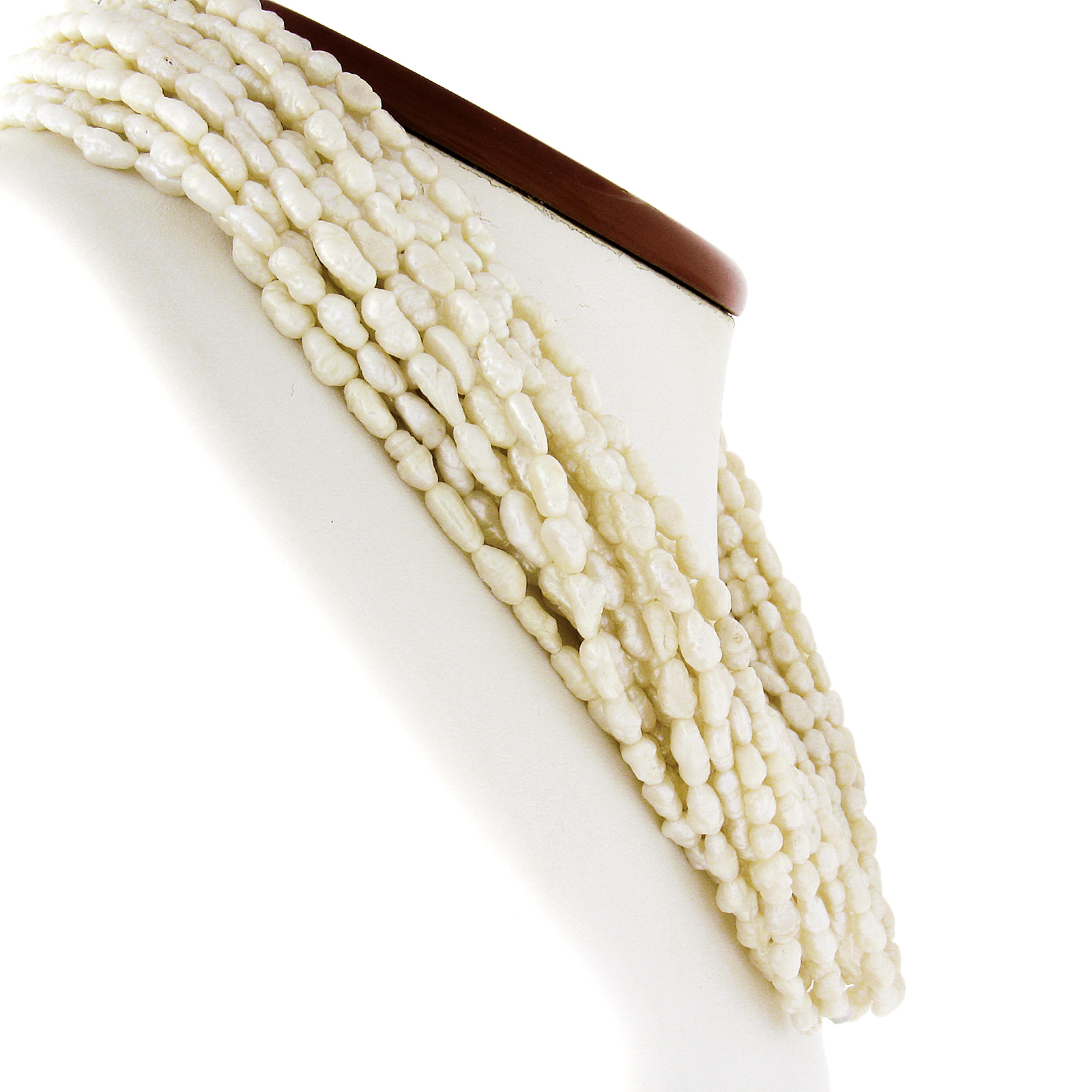 Collar de perlas en torsade de 16