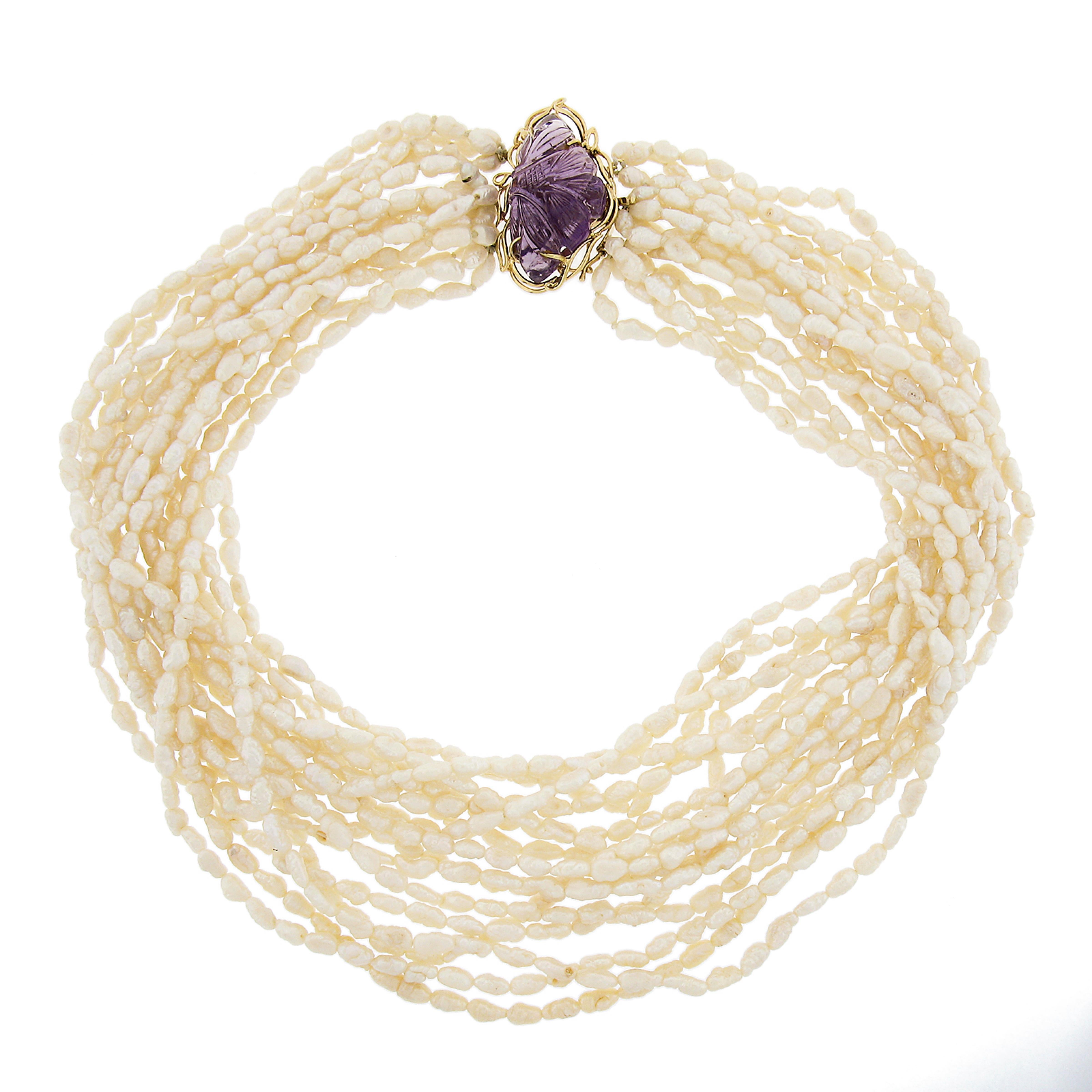 Collar de perlas en torsade de 16