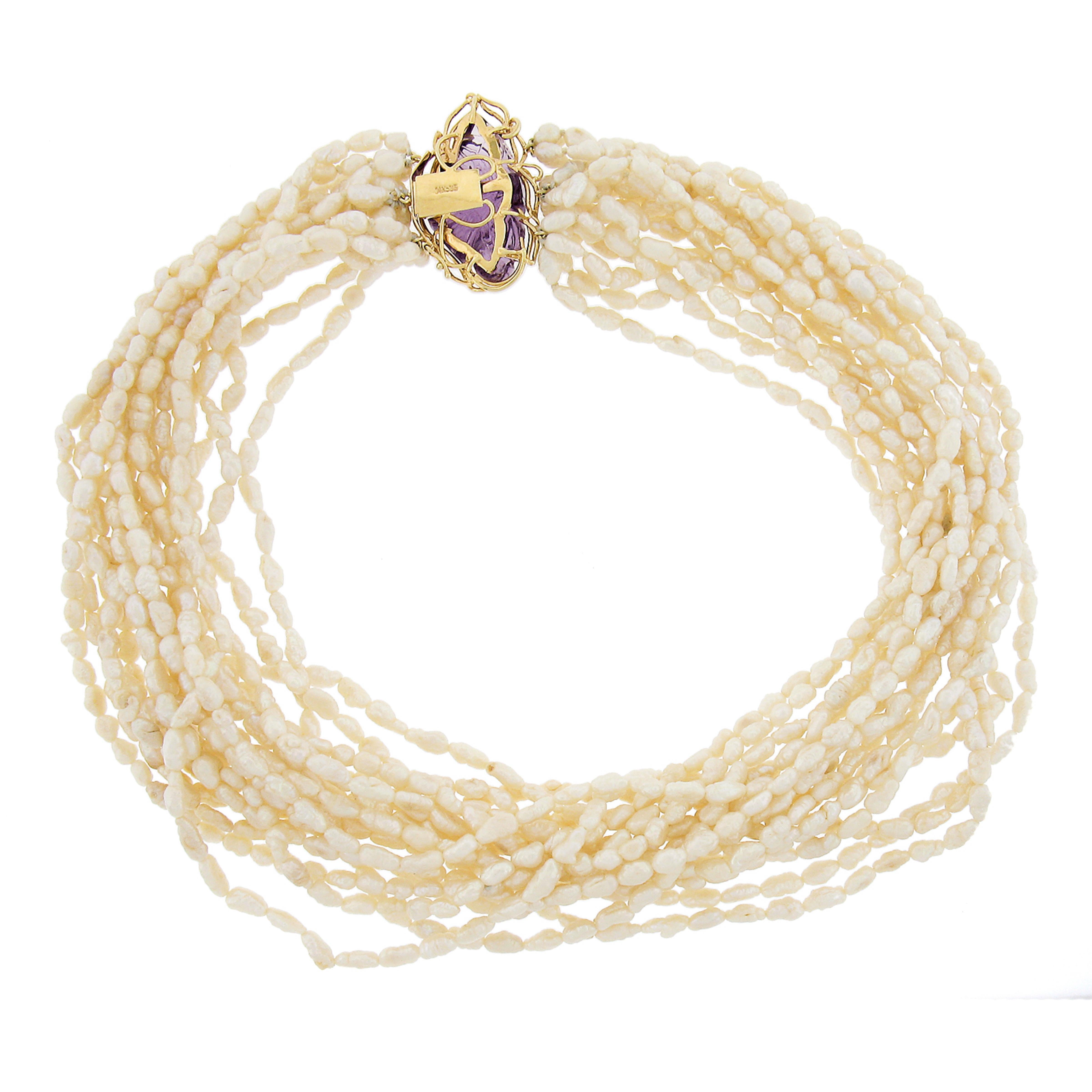 Collar de perlas en torsade de 16