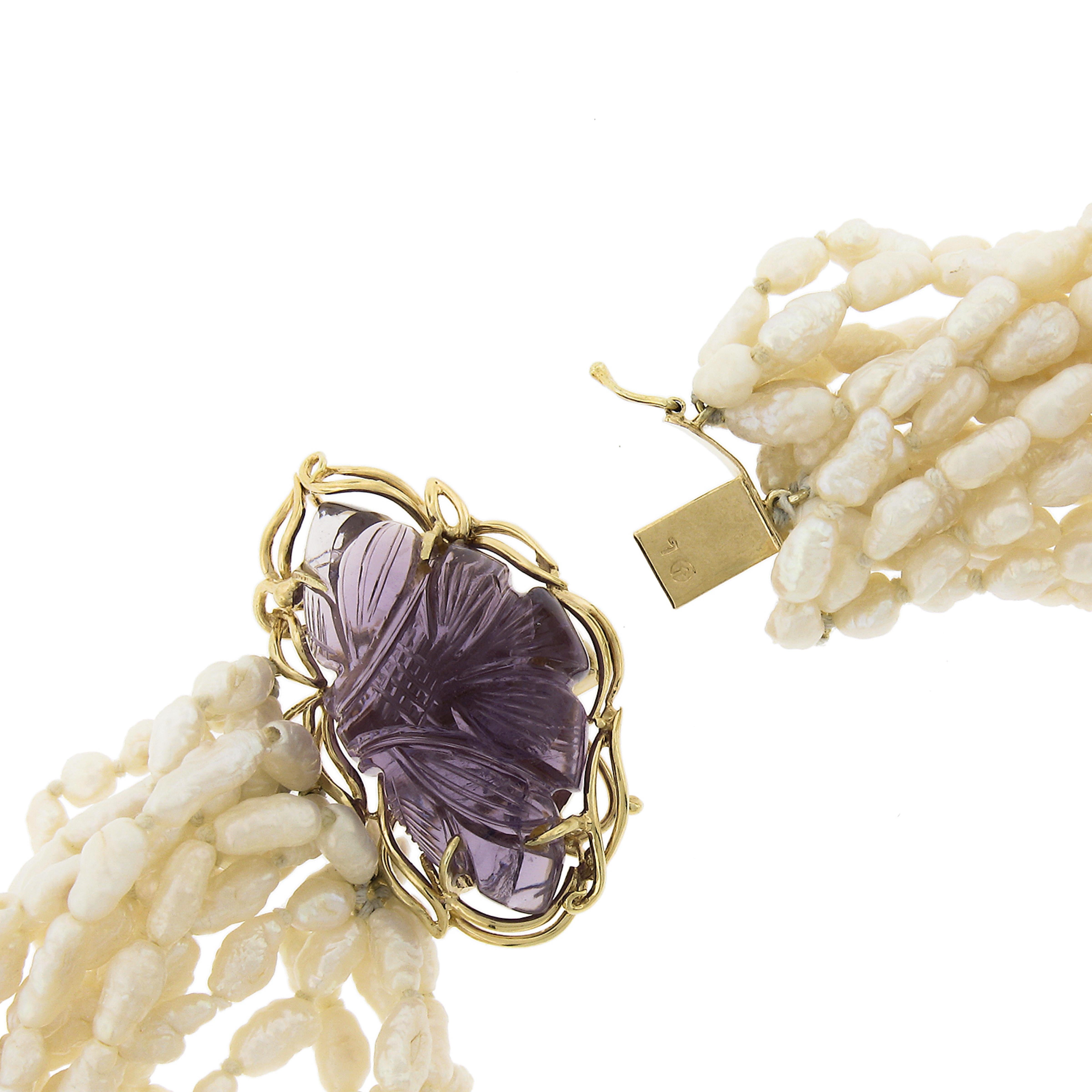 Collar de perlas en torsade de 16