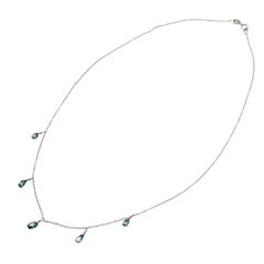 16" Natural Blue Diamond(4.50 Carat) Necklace in Platinum
