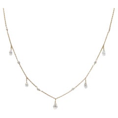 Collier pendentif 16" en or jaune 18 carats avec diamant blanc naturel (2,50 carats)