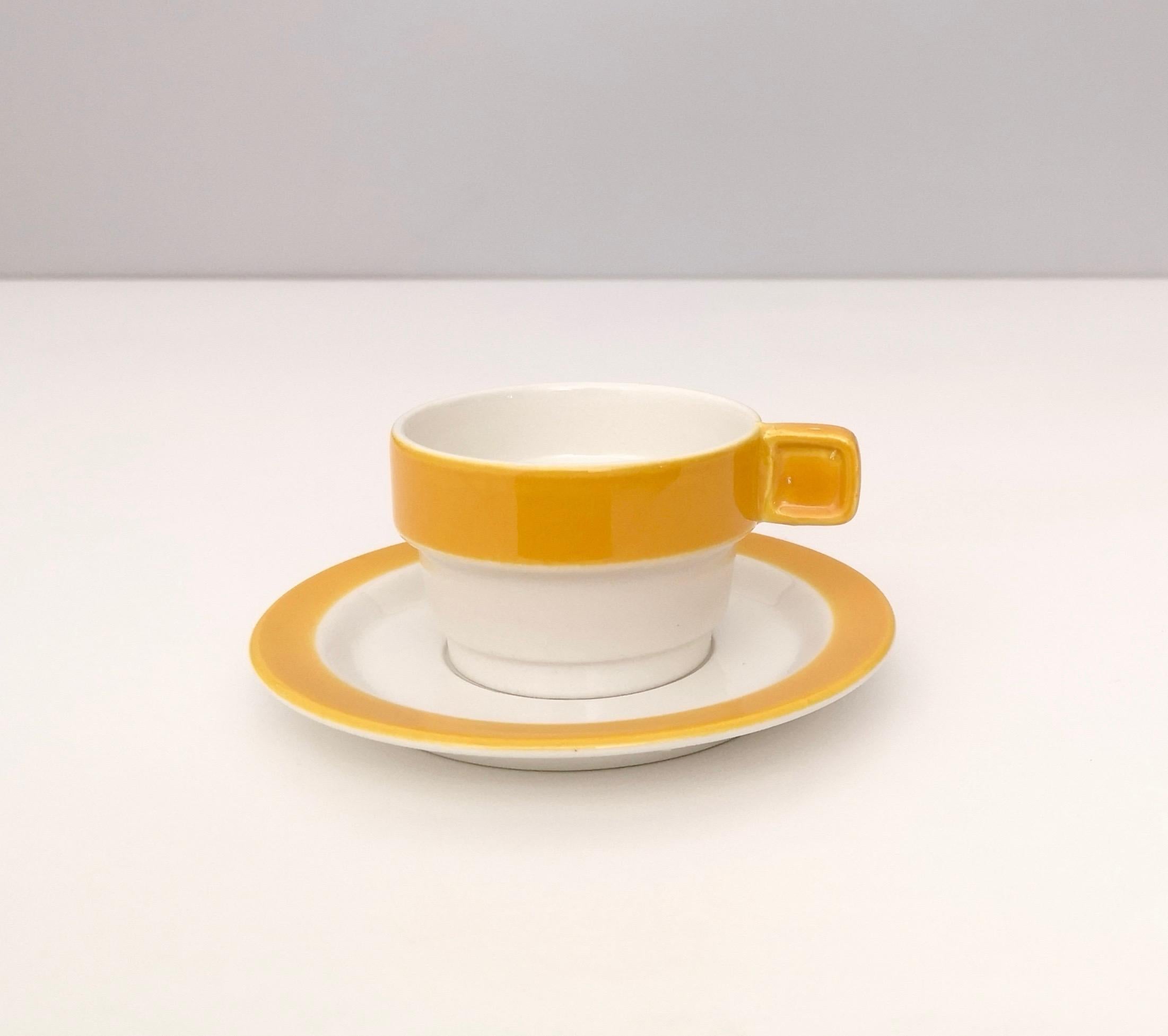 Ensemble café/théière de 16 pièces par Riccardo Schweizer Prod. par Pagnossin Ceramica en vente 1
