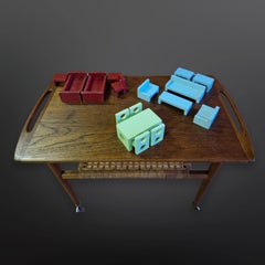 16 piece miniature modernist furniture set, Netherlands 1920s