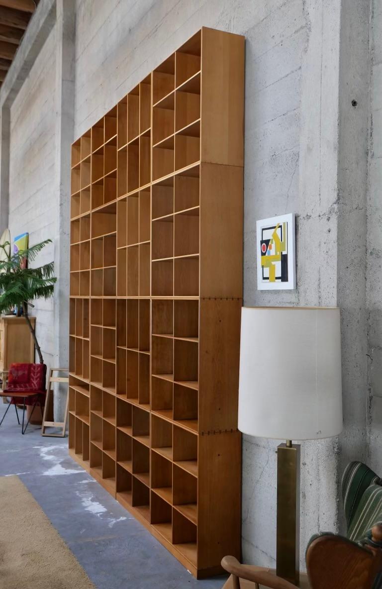 Danish 16-piece Oak Bookcase System by Mogens Koch for Rud. Rasmussen