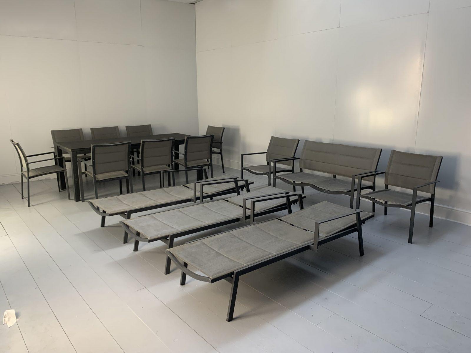 On offer on this occasion is one of the most handsome, modern suites of outdoor/dining furniture you could hope to find.

This is an ultra-rare opportunity to acquire what is, unequivocally, the best of the best, it being a most spectacular,