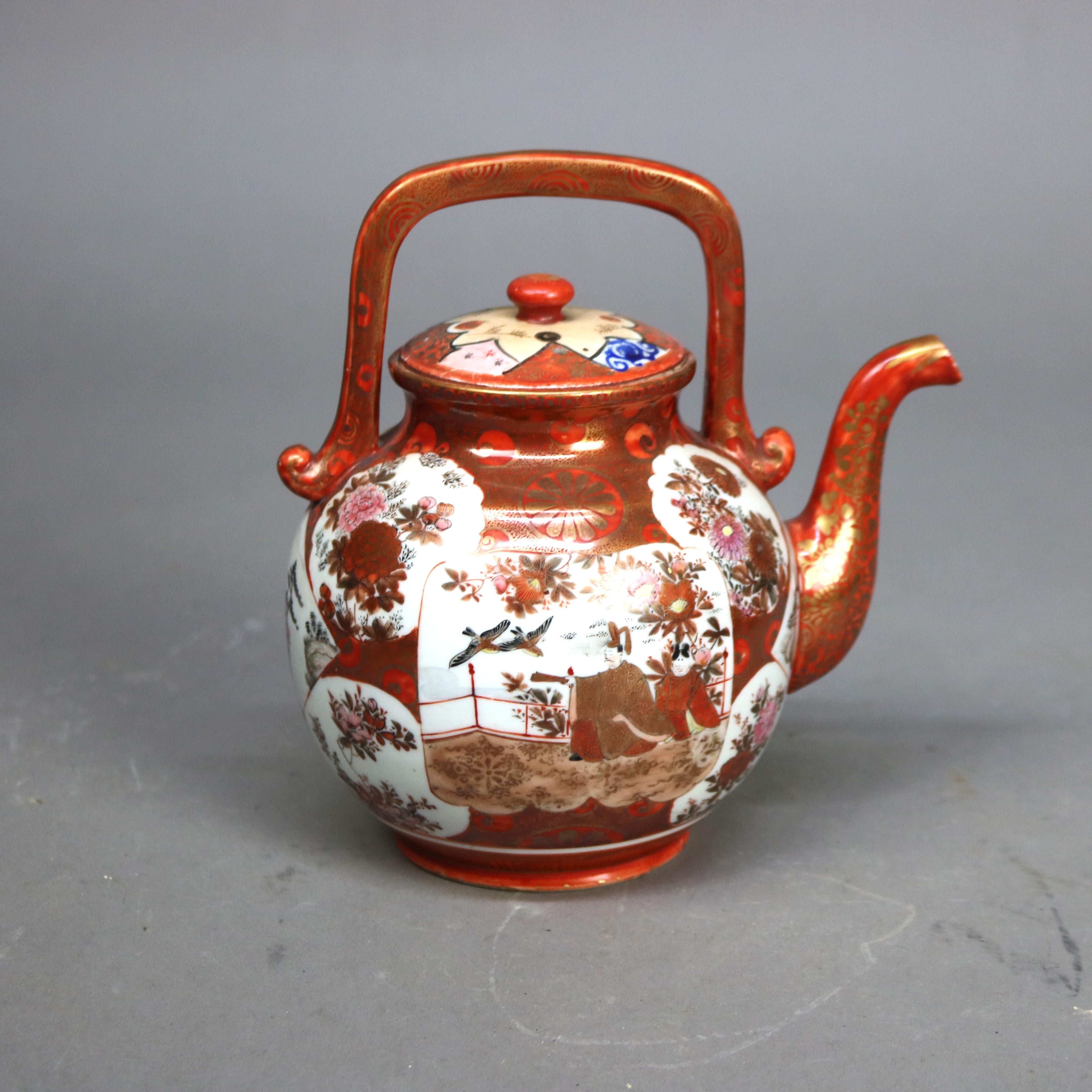 16 pezzi di porcellana giapponese Kutani con figure C1890 in vendita 14