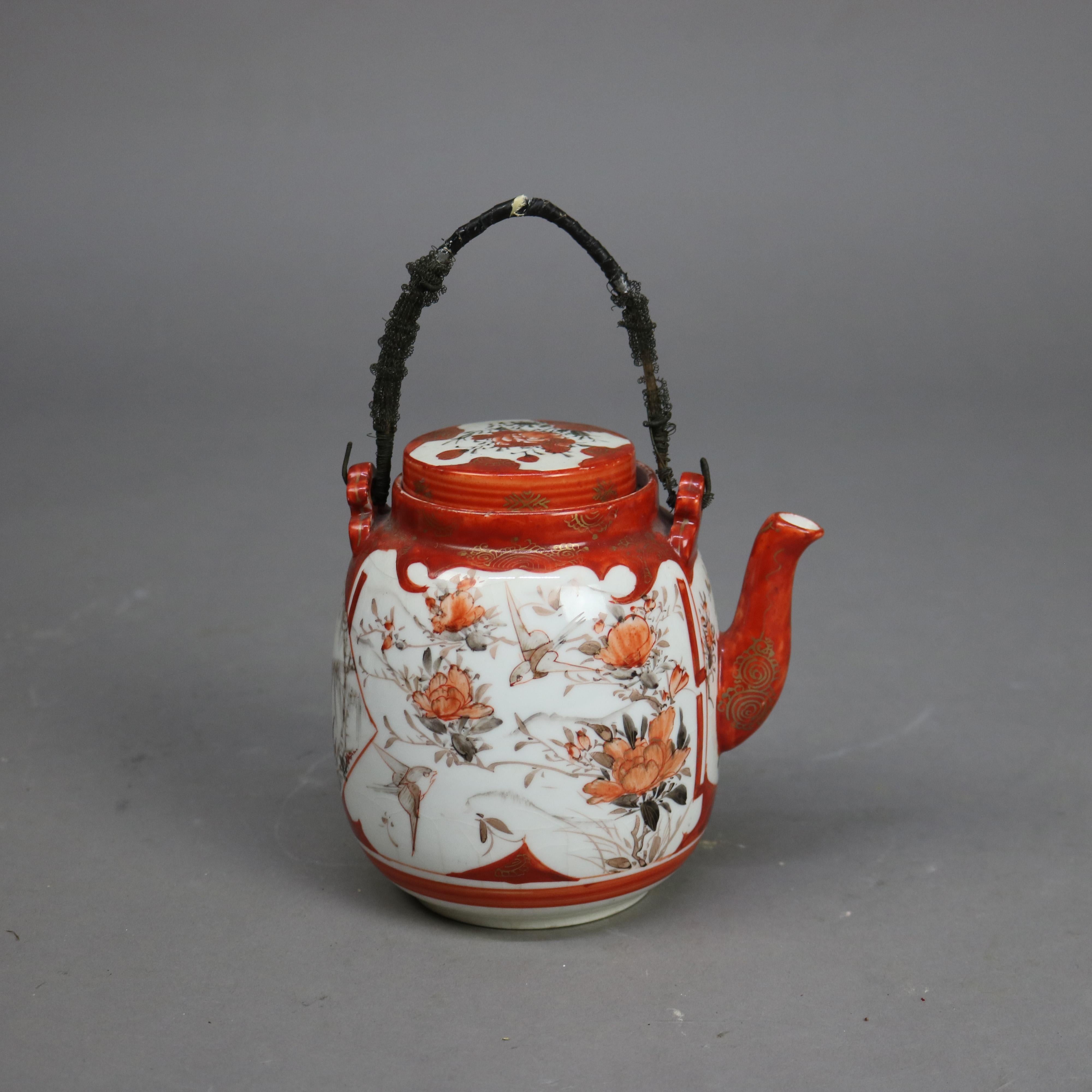 XIX secolo 16 pezzi di porcellana giapponese Kutani con figure C1890 in vendita
