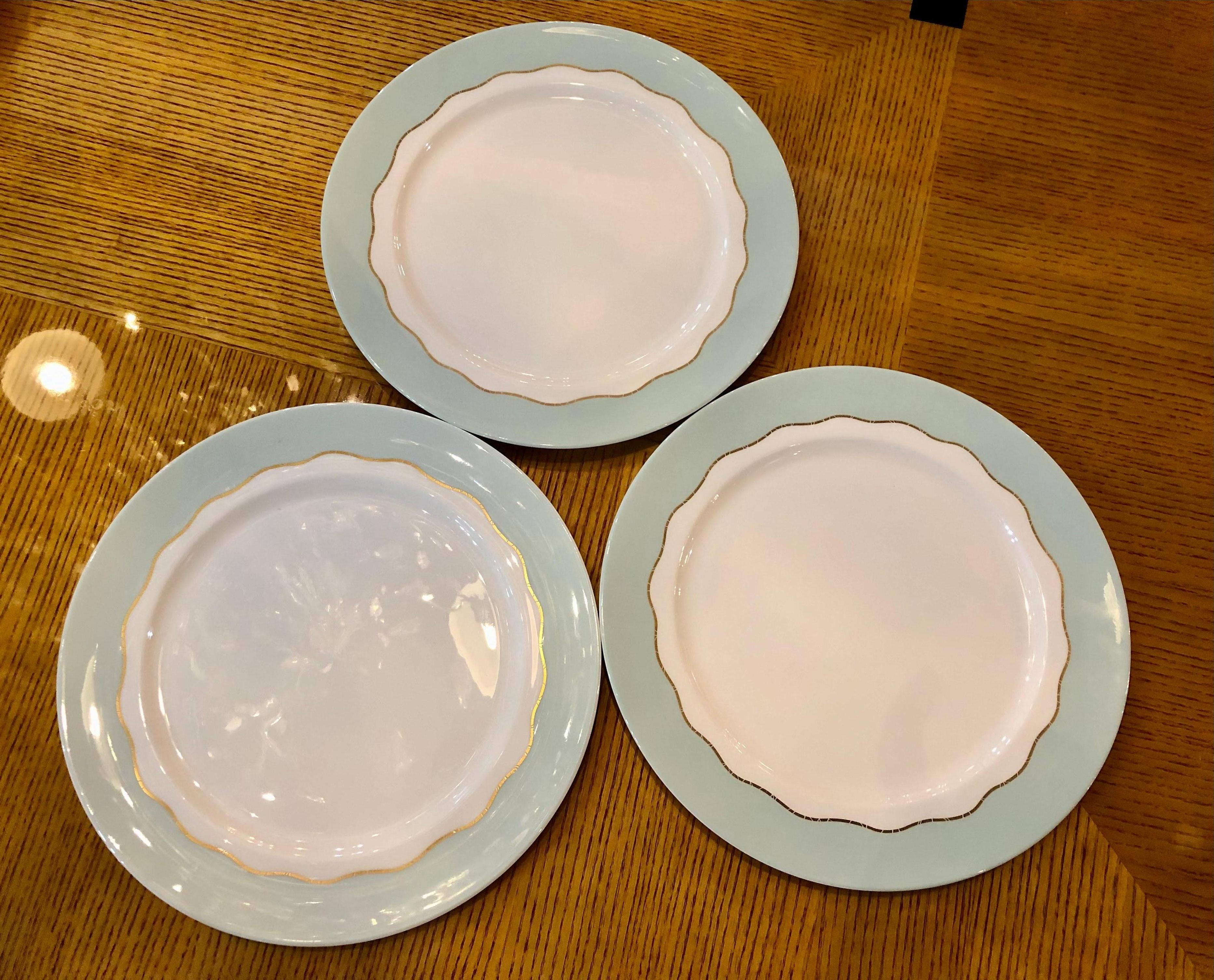 Porcelain 16 Royal Doulton Fusion Frivolous Green Dinner Plates