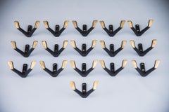 16 Small Wall Hooks Vienna, 1950s