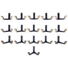16 Small Wall Hooks Vienna, 1950s