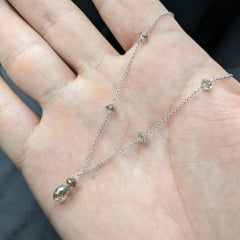 16" Vintage Natural Brown Diamond(4.80 Carat) Necklace in Platinum