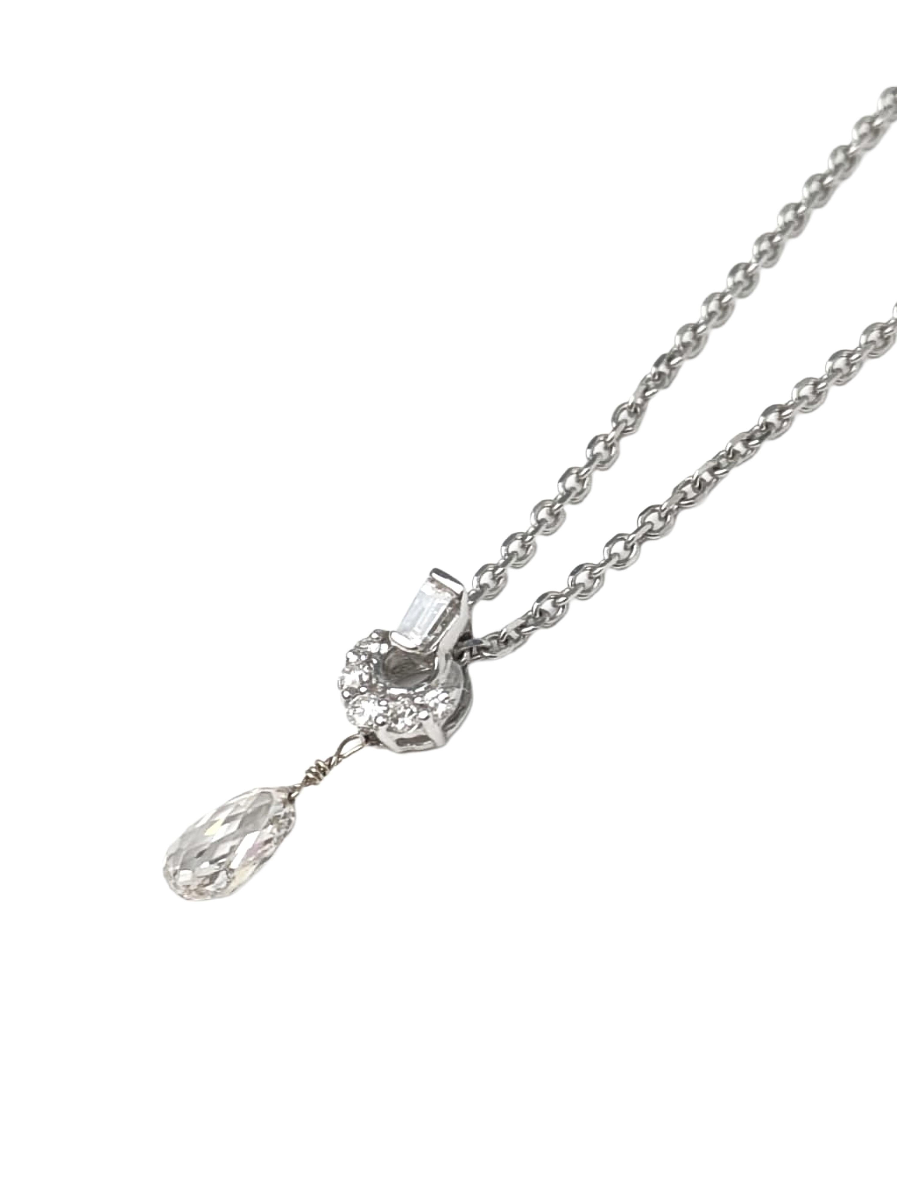 da uomo o donna Ciondolo a forma di cerchio con diamante bianco (1,02ct) da 16