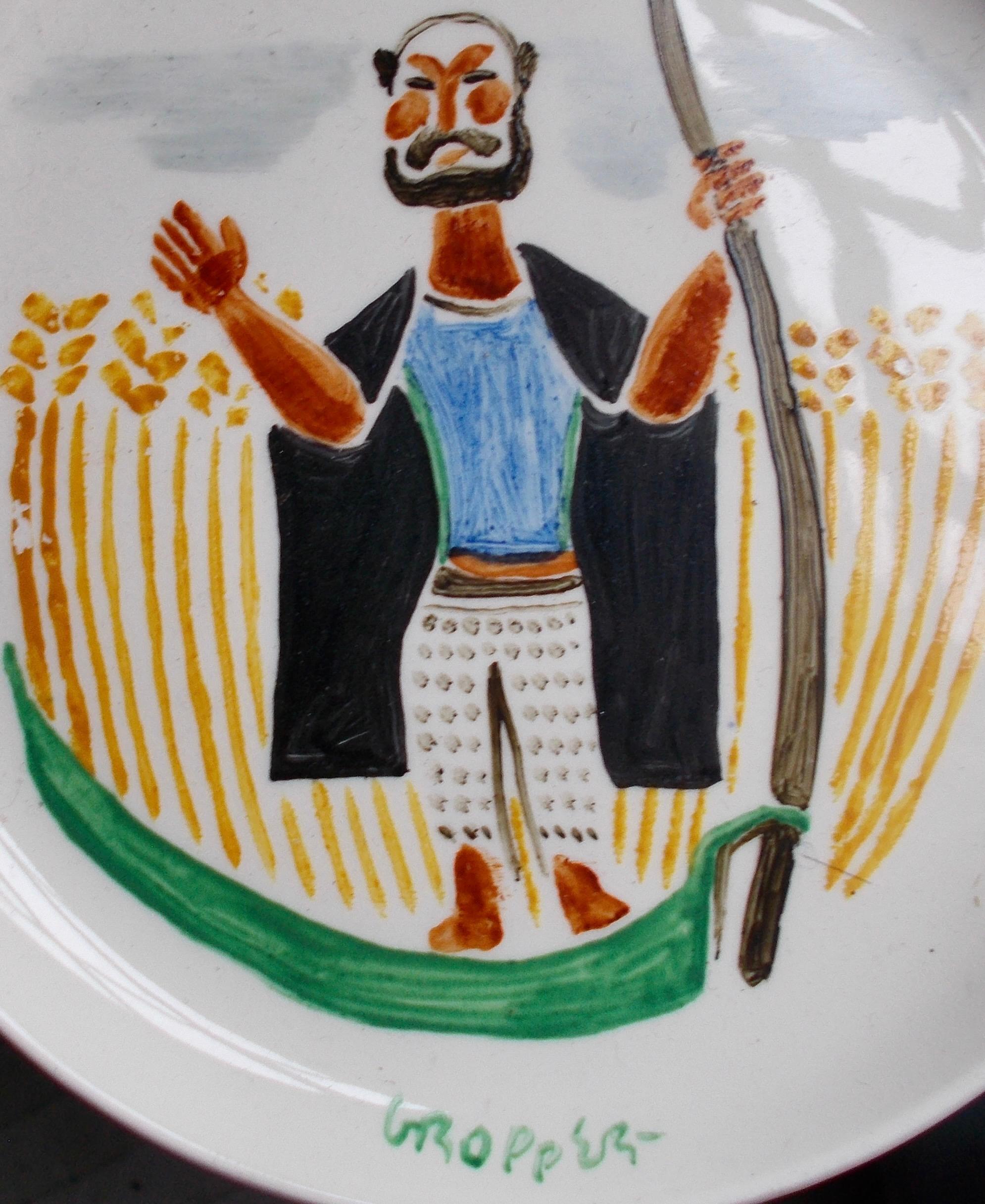16 Platos pintados al óleo de William Gropper en venta 12