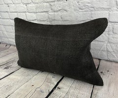 16 x 24 Hemp Pillow Turkish Cushion Natural Black Pillow Cushion Cover #6047