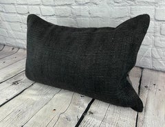 16 x 24 Hemp Pillow Turkish Cushion Natural Black Pillow Cushion Cover #6053