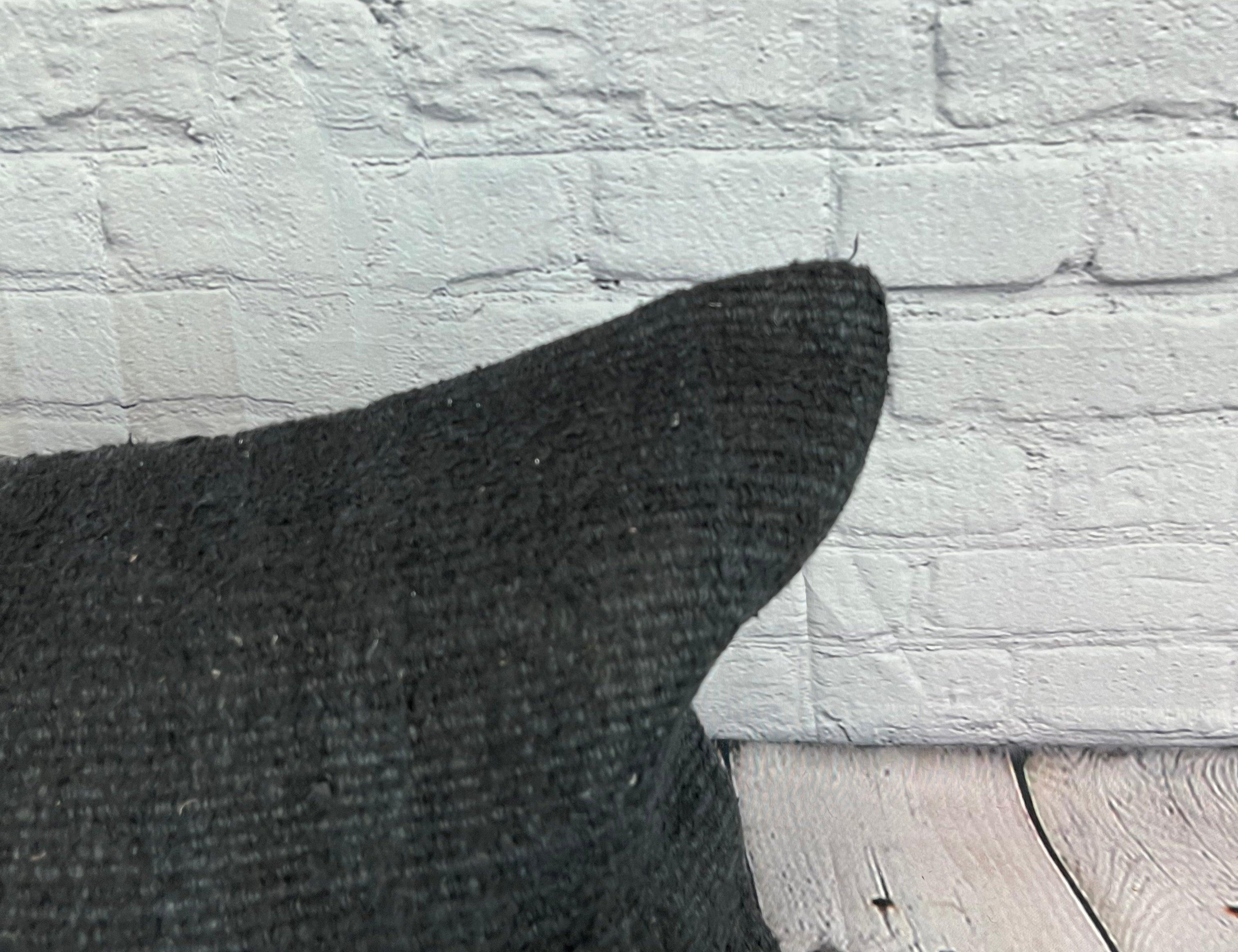 Annodato a mano 16 x 24 Cuscino Hempe Cuscino Turco Nature Cuscino Nero Copri Cuscino #6060 in vendita