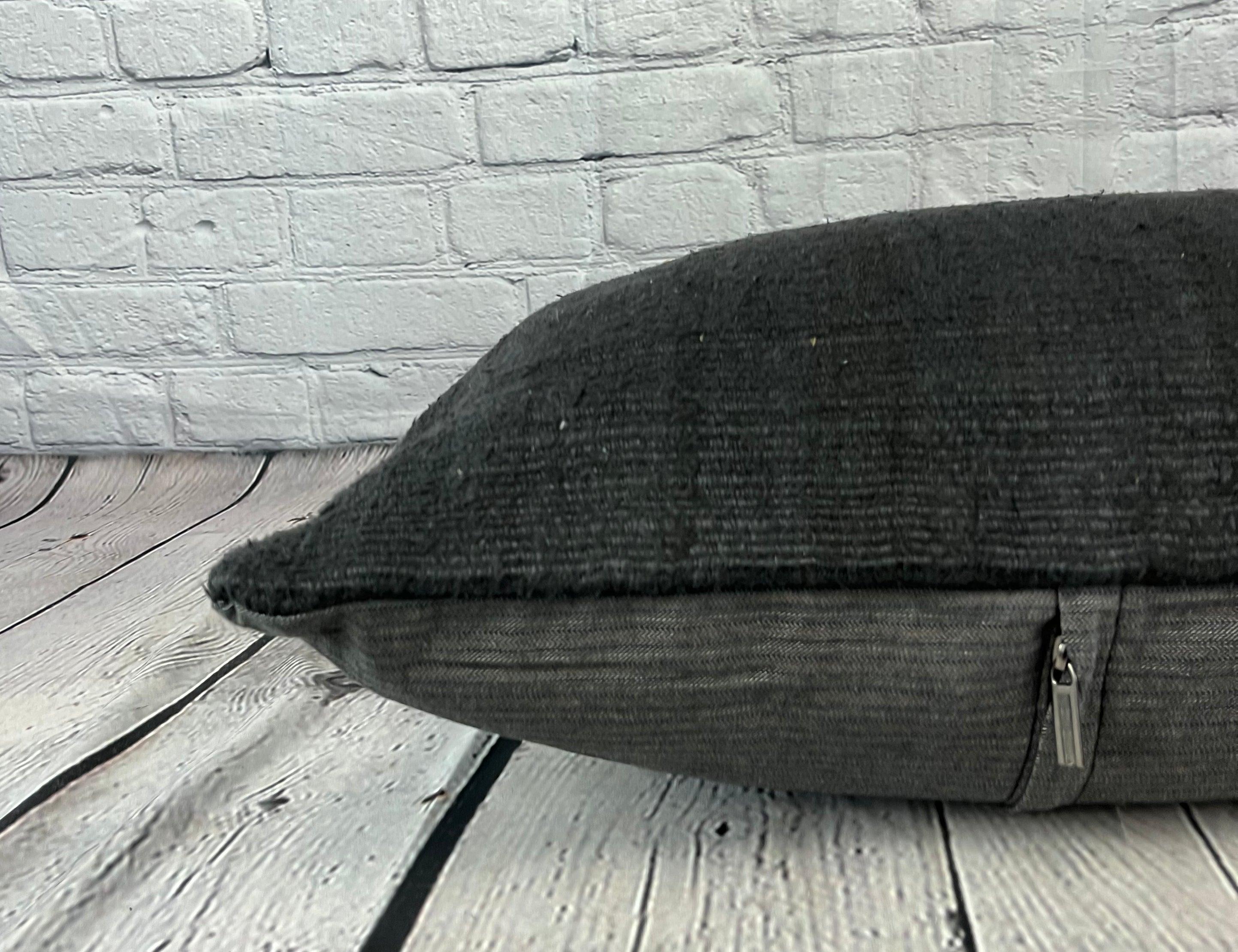 16 x 24 Cojín de Cáñamo Cojín Turco Natural Negro Funda de Cojín #6062 en Nuevo estado para la venta en Houston, TX