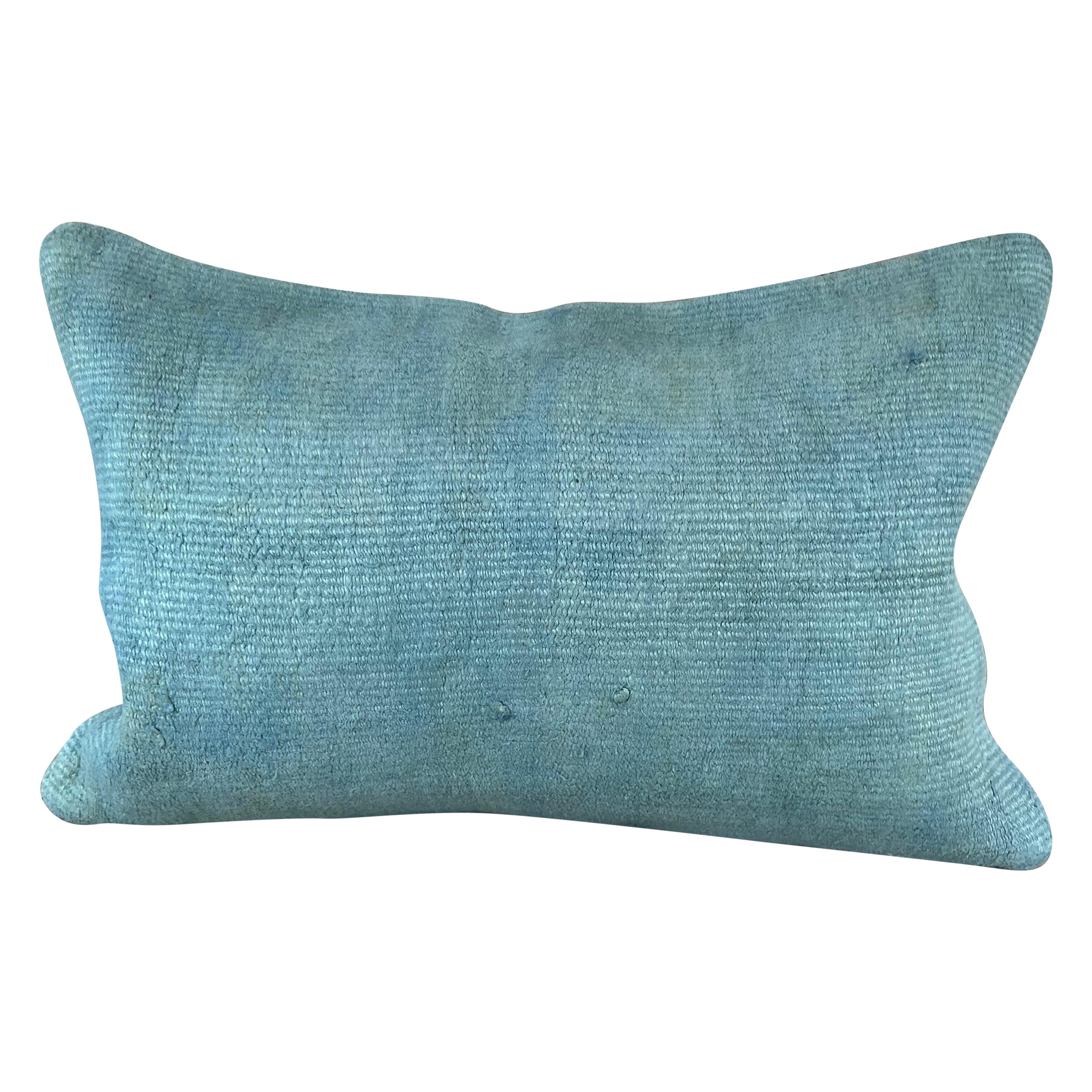 Coussin d'oreiller turc coussin bleu naturel 16 x 24 n° 6208