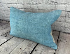 16 x 24 Hemp Pillow Turkish Cushion Natural Blue Pillow Cushion Cover #6215