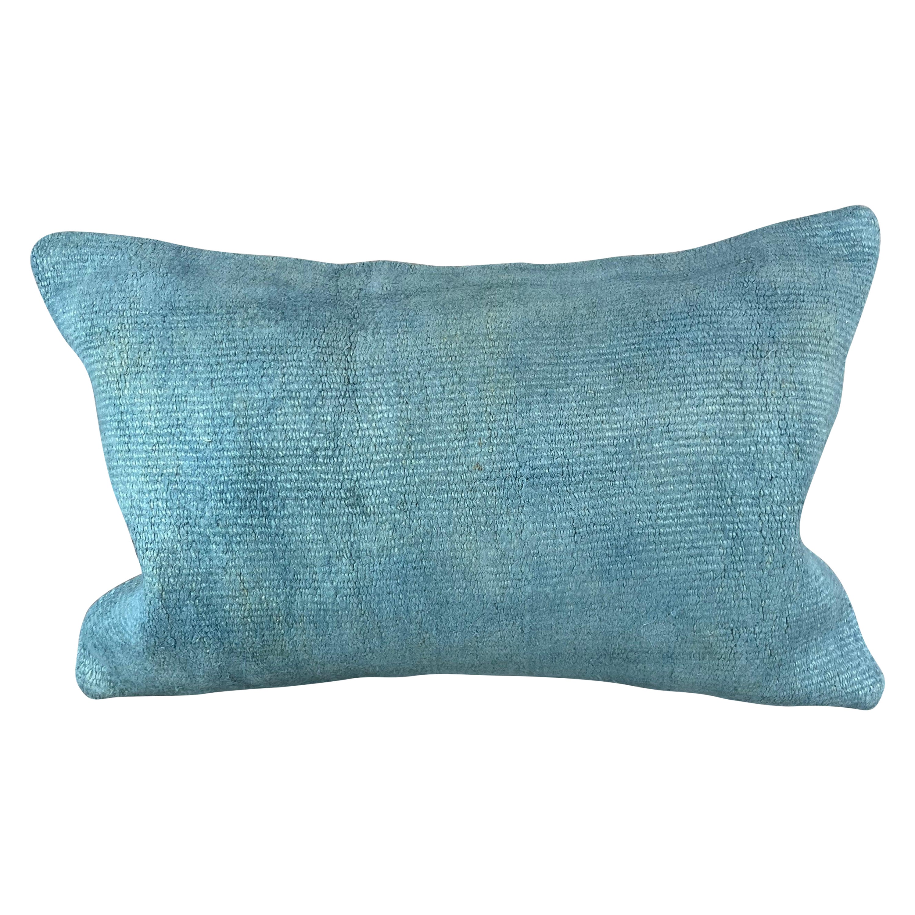 Coussin d'oreiller turc coussin bleu naturel 16 x 24 n° 6219
