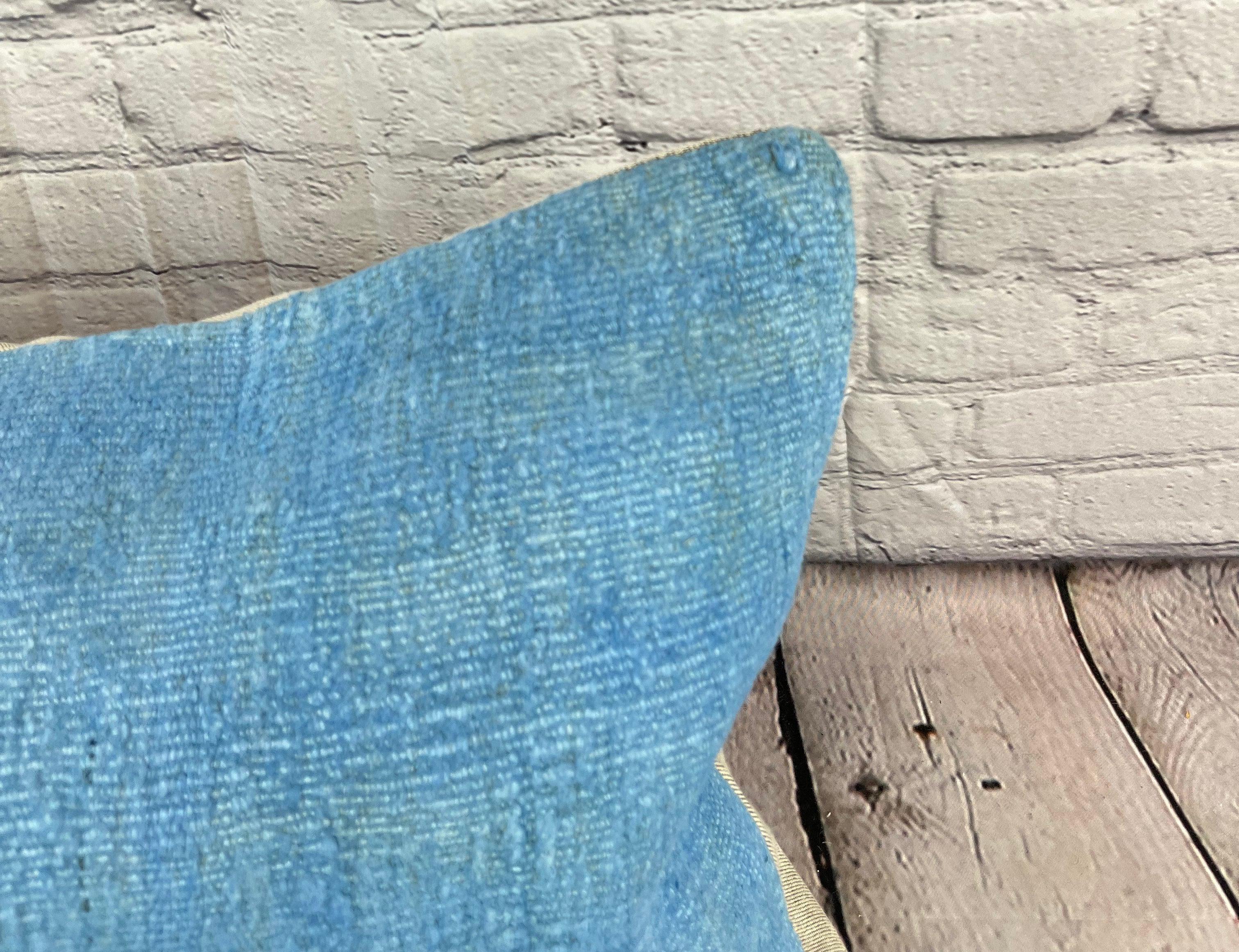 16 x 24 Cojín de cáñamo Cojín turco Cojín azul natural Funda de cojín #6226 Turco en venta