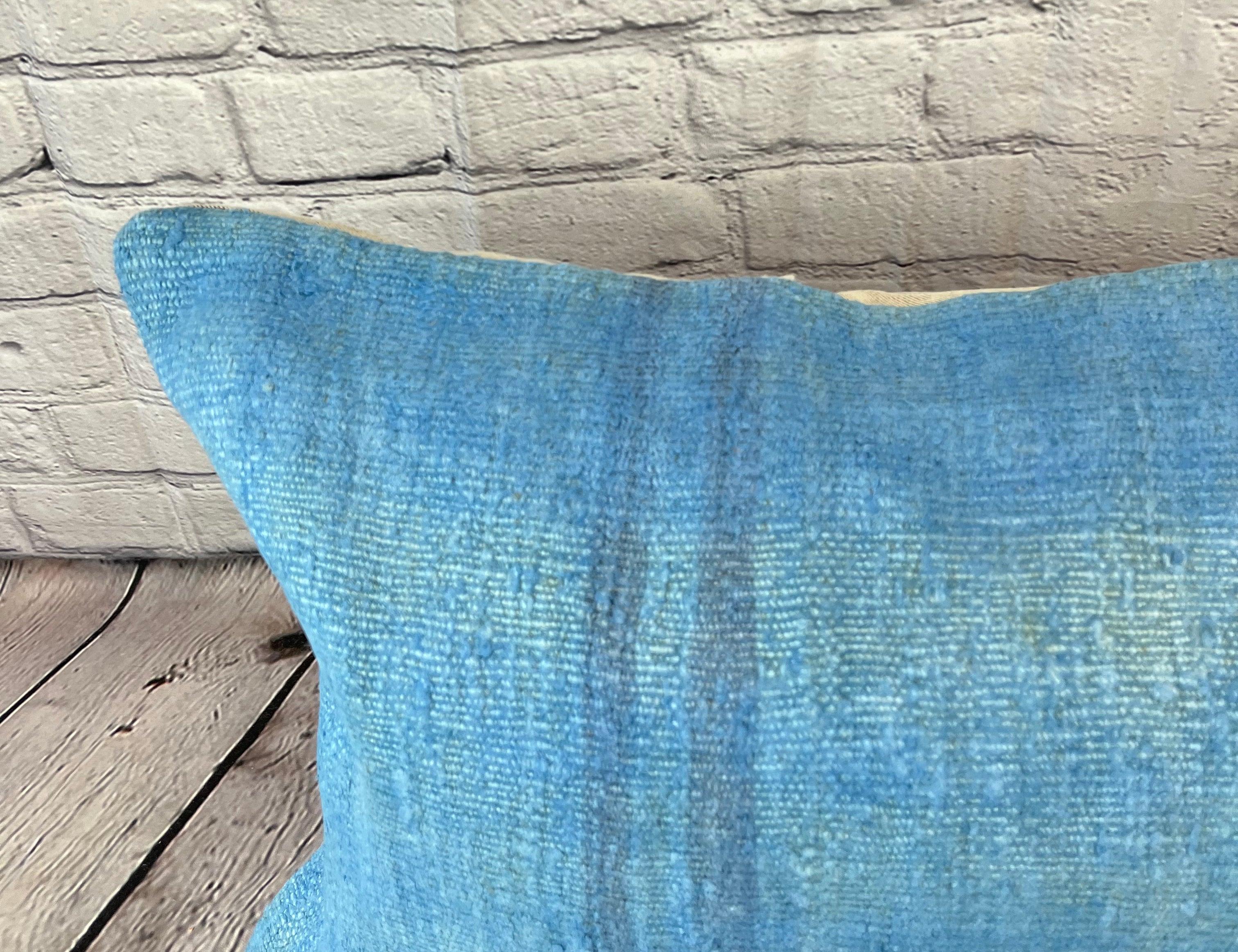 16 x 24 Cojín de cáñamo Cojín turco Cojín azul natural Funda de cojín #6229 Turco en venta