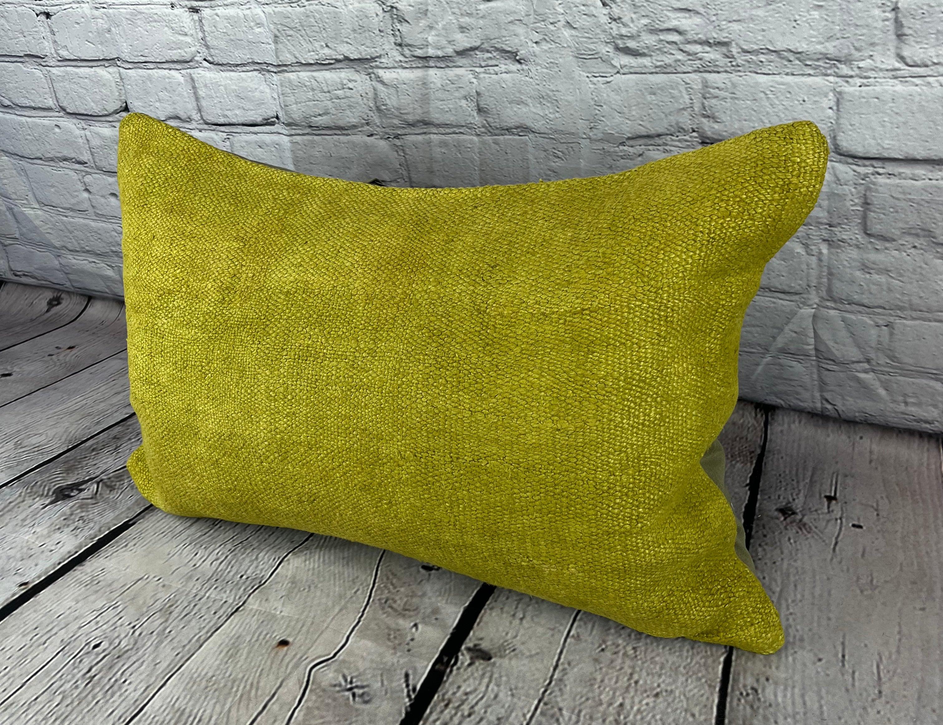 16 x 24 Hemp Pillow Turkish Cushion Natural Green Pillow Cushion Cover #6380 Elevate your home decor with our Hemp Pillow Turkish Cushion. This exquisite pillow cover, meticulously handwoven, adds a touch of elegance and sophistication to any space.