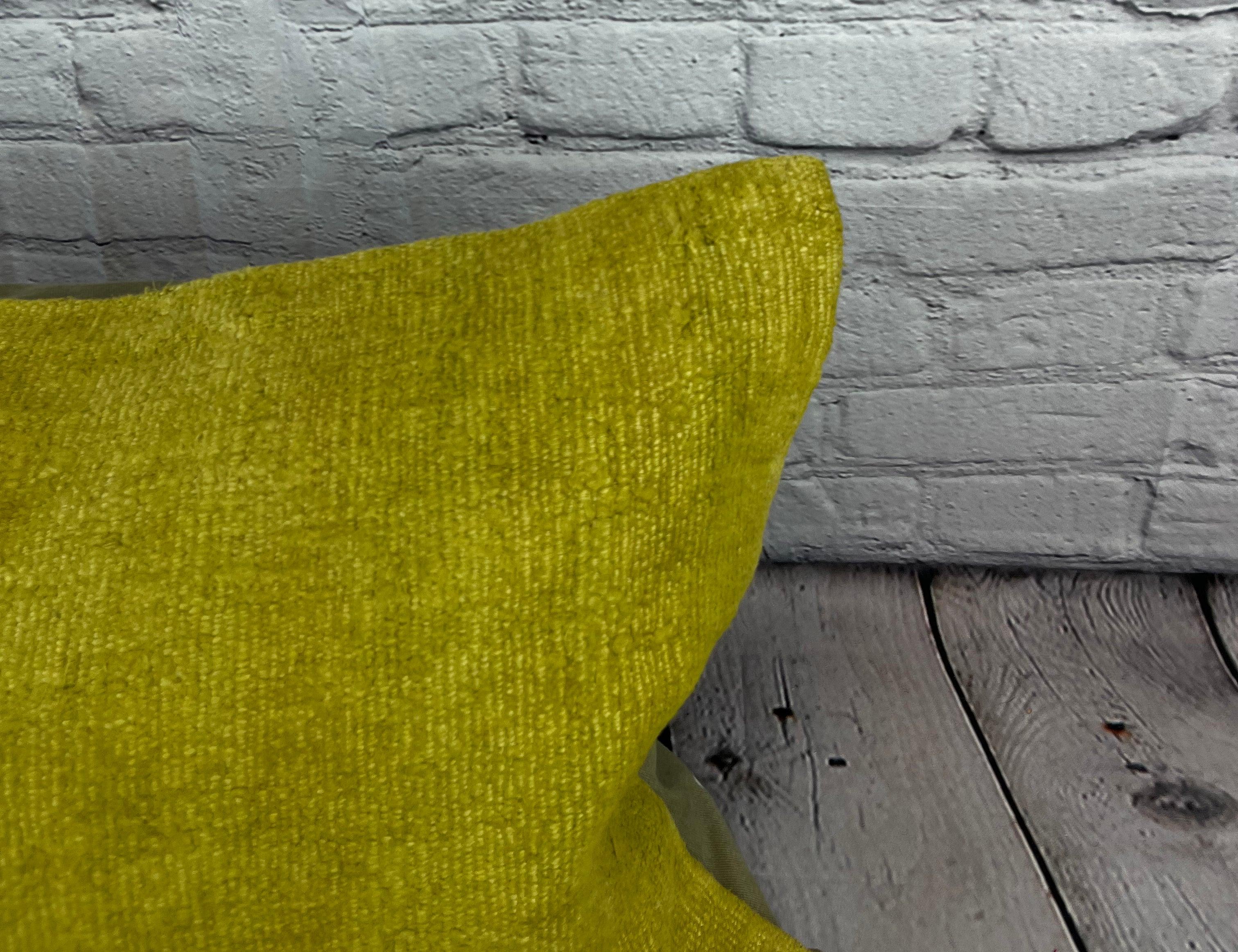 Turc Coussin d'oreiller turc coussin vert naturel 16 x 24 n°6382 en vente