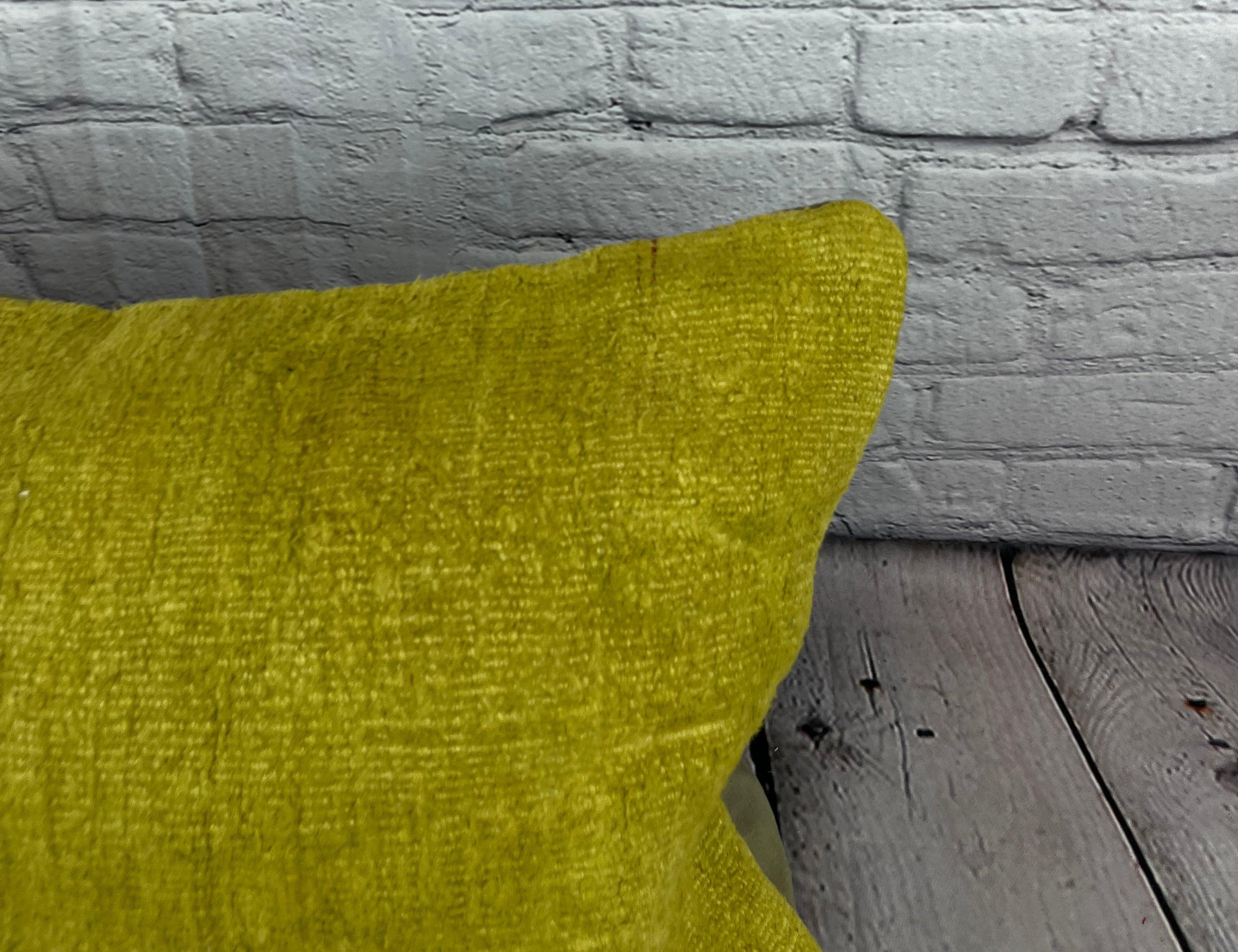 Turc Coussin d'oreiller turc coussin vert naturel 16 x 24 n° 6384 en vente