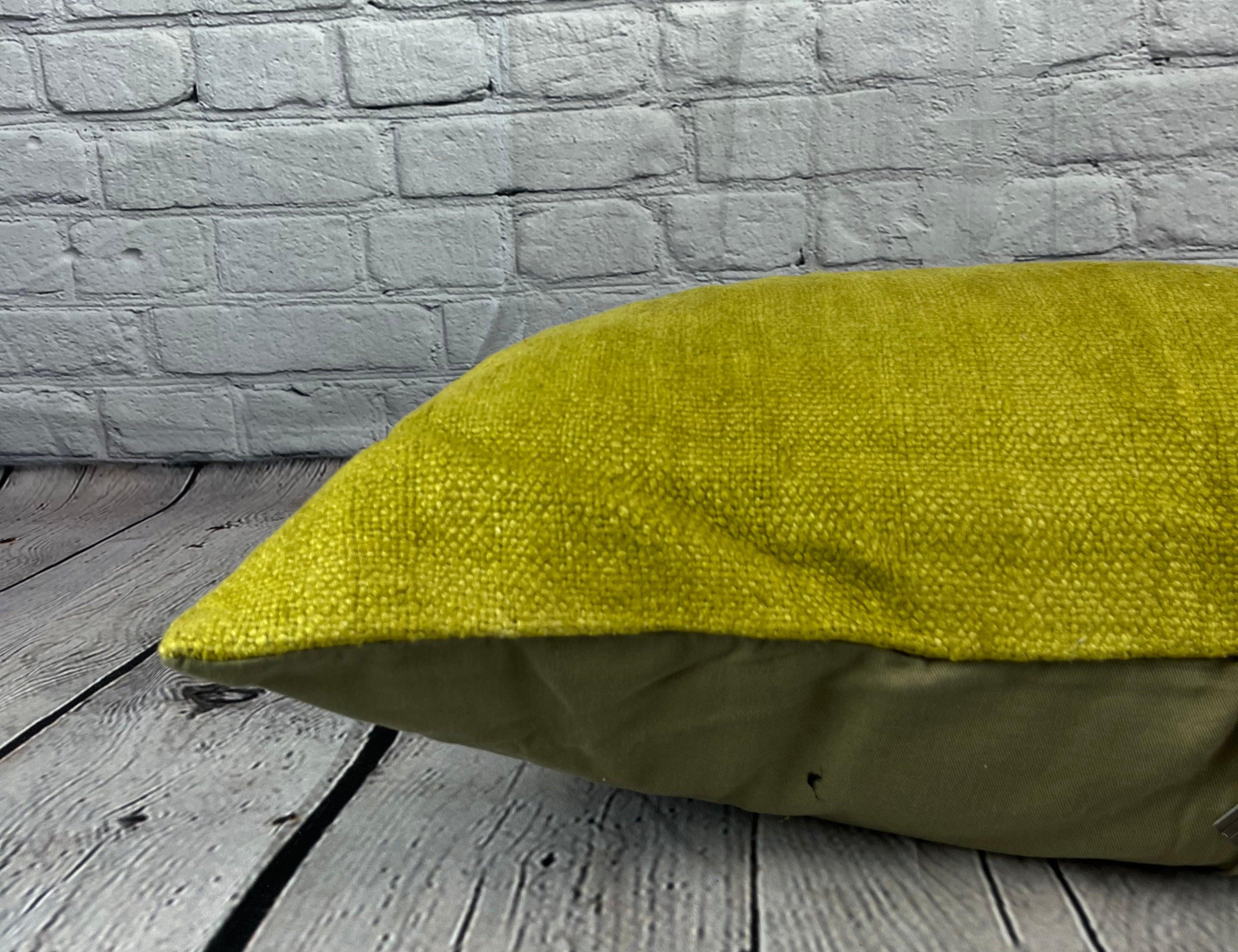 Annodato a mano 16 x 24 Cuscino in canapa Cuscino turco Greene & Greene naturale Copricuscino #6385 in vendita