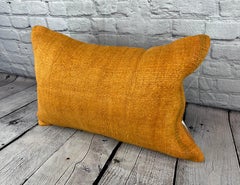 16 x 24 Hemp Pillow Turkish Cushion Natural Orange Pillow Cushion Cover #6259